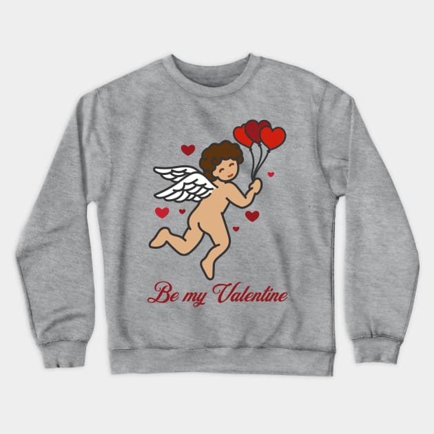 Cupid with Balloons Crewneck Sweatshirt by Miozoto_Design